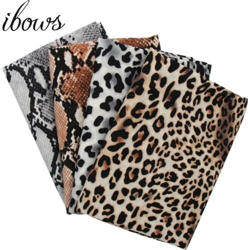 IBOWS 45*150cm New Chiffon fabric Snake Leopard Printed Sheets Sewing For Fabric Fabric For Diy Dress And Scarf Craft Materials