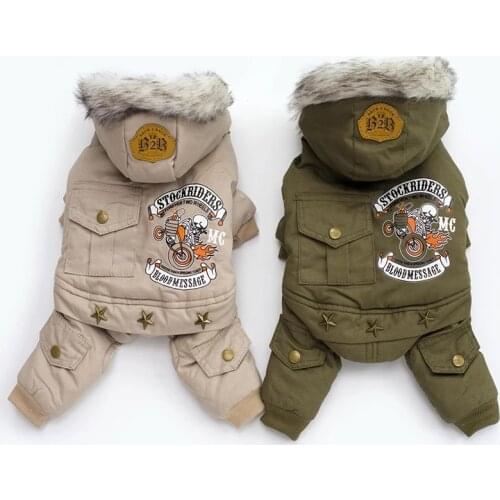 Clothes For Small Dogs Autumn Winter Warm Puppy Pet Dog Coat Jacket Fashion Hooded Chihuahua Yorkie Jumpsuits Clothing For Dogs