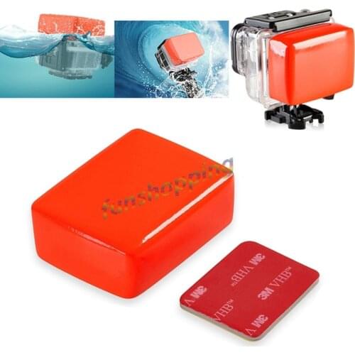 Float Block Buoy Sponge Red + Sticker Water Sports Floaty Sponge Backdoor Box for Gopro Go Pro HD Hero 4 3+ 3 2 1 Xiaomi Yi