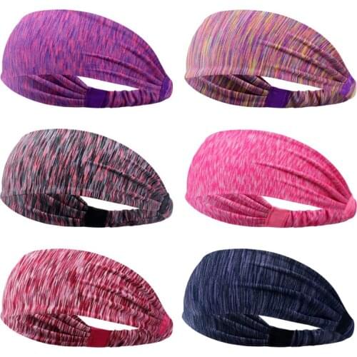 18 Color Lyca Absorbent Sweatband Yoga Sports Sweat Headband Breathable Camou Hair Bands Head Sweat Bands Sports Accessories