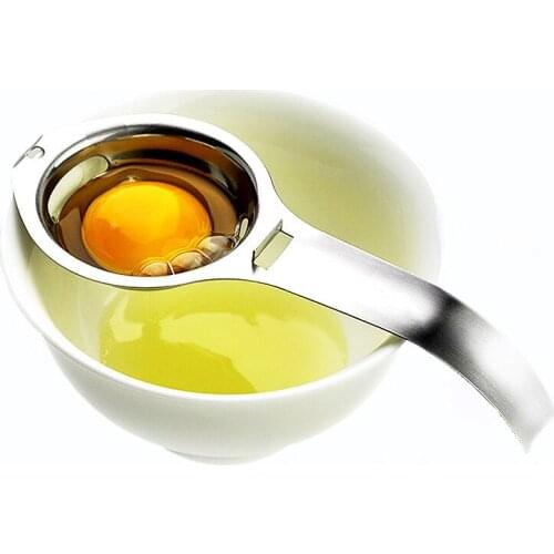 Egg Yolk Separator Stainless Steel Separator Separating Funnel Spoon Practical Gadget Cooking Baking Tools Kitchen Accessories