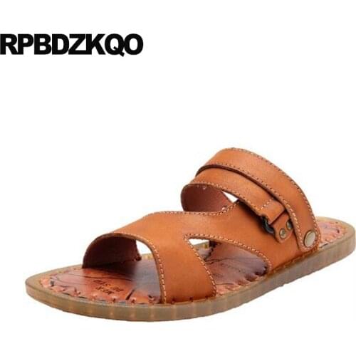 Slides open toe shoes brown native casual slip on fashion beach flat waterproof water slippers mens sandals 2019 summer outdoor