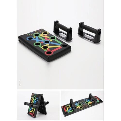 Push Up Board Folding Pushing Up Training Stand Anti-Slip Detachable Triceps Chest Arms Muscle Strength Trainer