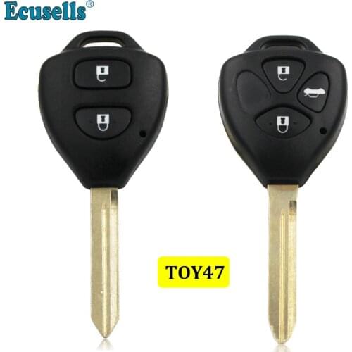 2 button 3 button replacement Remote Key Shell CASE COVER For Toyota Corolla Camry Auris TOY47 uncut key