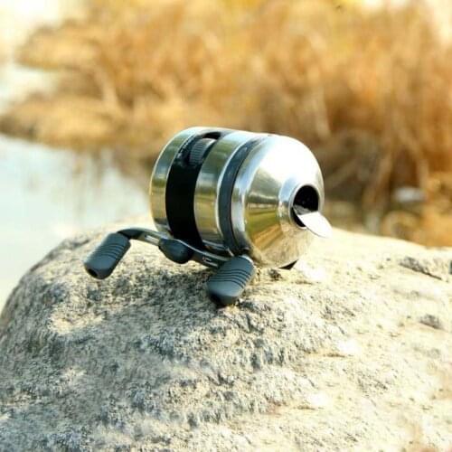 Outdoor Hunting Closed Spinning Fishing Wheel Tackle for Slingshot Shooting Dart Spinning Fishing Wheel