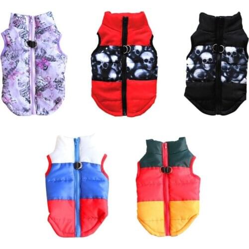 Warm Dog Clothes Windproof Winter Pet Dog Vest Coat For Small Dog Jacket Cotton-Padded Clothes For Small Medium Large Dog Pet