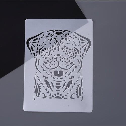 Dog Stencils Painting Template DIY Scrapbooking Coloring Diary Photo Album Decorative Drawing Office School Supplies Reusable
