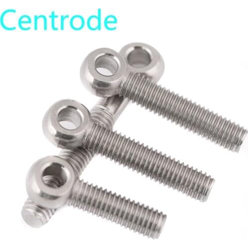 M5M6M8M10M12 304 stainless steel joint bolt lengthening sheep eye screw fish eye screw O type hanging ring 5Pcs
