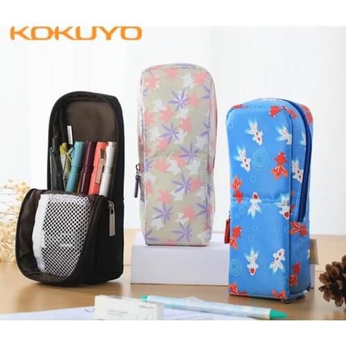 Japan KOKUYO Large Capacity Vertical Pen Type Pen Case Can Stand Pencil Stationery Pen Case WSG-PC32 All-in-one Function