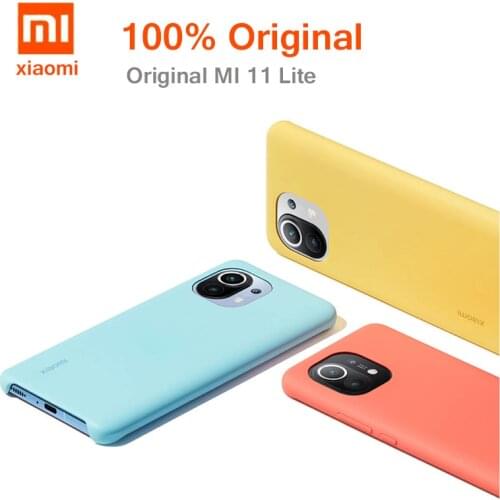 100% Original Xiaomi Mi 11 Lite Case Liquid Silicone Soft Back Cover Bumper Phone Case for Xiomi Xiaomi Mi 11 Mi11 lite Fundas