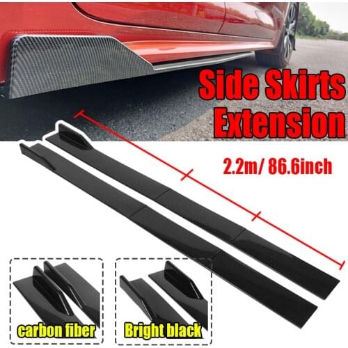 2.2M 1 Pair Universal Side Skirts Extension Rocker Panels Lip Splitters BMW ABS Car Accessories Car Styling For VW Civic Benz