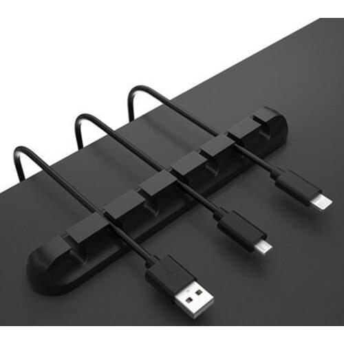 3 5 7 Slots Desktop Cable Clips Tidy Management Wire Organizer Winder Self Adhesive Organizing Home Office Mouse USB PC Charging