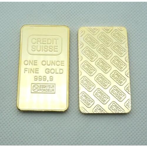 3pcs/lot 1 oz 24k Pure Gold Plated Bar High Quality Replica Canada Royal Bullion Bars