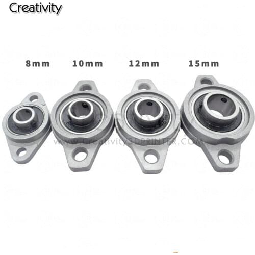 4PCS/lot KFL08 KFL000 KFL001 KFL002 Bore 8mm 10mm 12mm 15mm Pillow Block Bearing Cast Housing Self-aligning Pillow Bearing