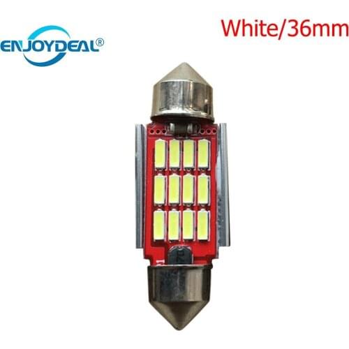 5pcs alloy 5W 12V Dual-tip Car LED Festoon Light Car Interior Dome Reading Code Auto car bulbs parking Light License Lamp Bulb