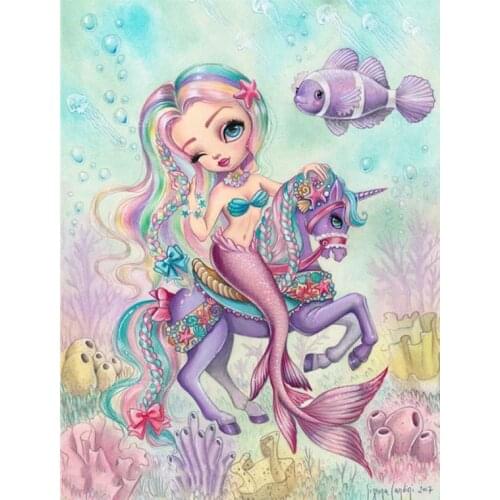 5D Diy Diamond Painting Full Round Dolphins Sea Landscape Cross Stitch Kit Diamond Embroidery Flowers Mosaic Rhinestones Decor