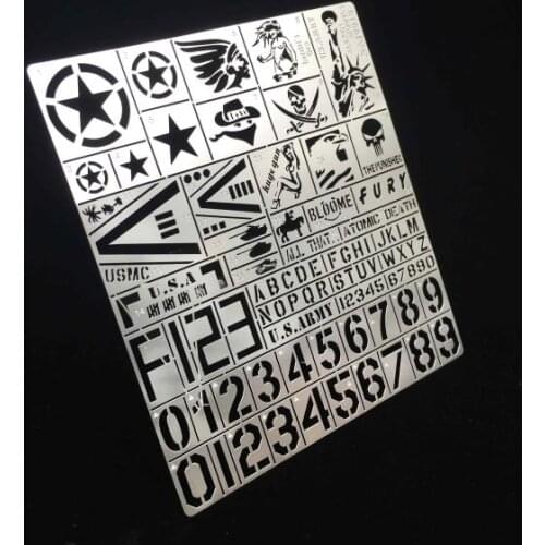 Alexen Models FG-AJ0018 sign stencil for 1/35 scale US tank model Making