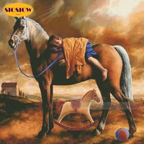 Full Drill 5d Diy Diamond Painting Horses Picture Animal 3d Daimond Embroidery Square Round Mosaic Cross Stitch Kits Decor Home