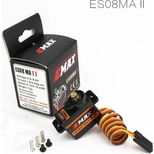 1pcs/4pcs/10pcs EMAX ES08MA II Mini Metal Gear Analog Servo For RC Plane Helicopter Airplane Aircraft Fixed wing Robot
