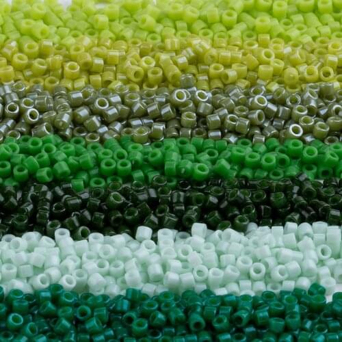 Taidian11/0 Miyuki Delica Seed Bead For Broderie De Perles Francaises Opaque Multicolor for jewelry 1.6x1.3MM About 1000 Pieces