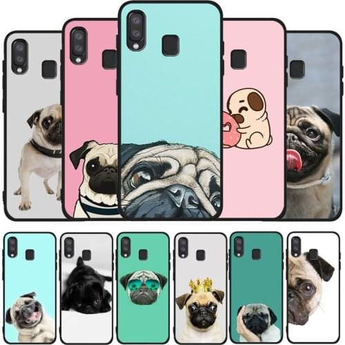 Animal Cute Pug Dog phone Case For Samsung A10 A20E A30 A40 A50 A60 A70 M10 M20 M30S M40 A01 A21 A31 A51 A71 4G Cover