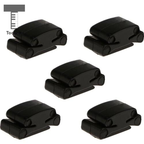 Tooyful Brand New 5Pcs Portable Black Rubber Guitar Pick Holders Fix on Headstock for Guitar Bass Ukulele Mandion Replcements
