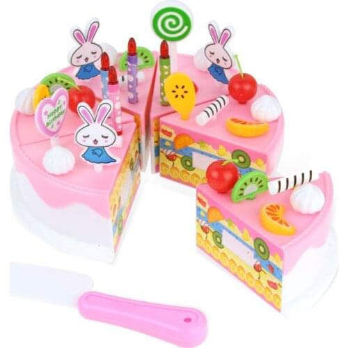 Kids Simulation Cake Toys Pretend Play Birthday Christmas Cake Toy Set Cut Cake Game Cutting Foods Educational Toys For Girl Kid