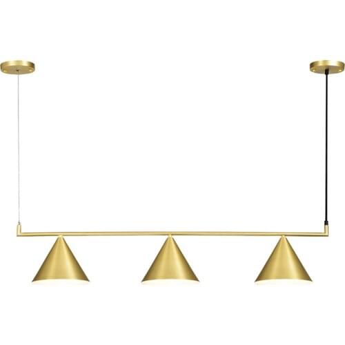 Italian Nordic Three Heads Metal Dining Table Chandeliers Lights Retro Modern Kitchen Pendant Lamps Home Living Room De Fixtures