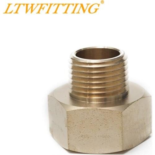 LTWFITTING Brass Pipe 3/4" Female x 1/2" Male NPT Adapter Fuel Gas Air