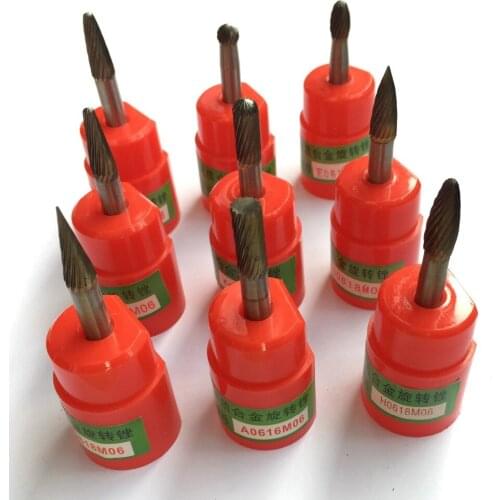1Pcs Rotary Burrs Abrasive Tools Grinding Head Tungsten Carbide With 6mm Shank Tungsten Alloy Steel Rotary File