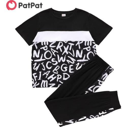 PatPat 2021 New Arrival 2pcs Kid Girl Unicorn Print Top and Stripe Pants Set