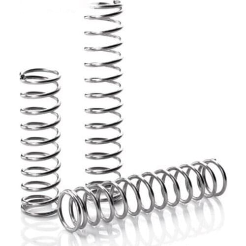 2pcs 0.6mm Wire diameter Compression springs Stainless steel Y-type Pressure spring 5mm-7mm Outside diameter 120-200mm Length