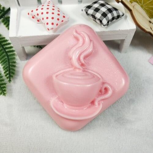 QT0243 PRZY Milk Tea Cup Square Soap Molds Gypsum Chocolate Candle Mold Flavored Milk Tea Cup Silicone Mold Clay Resin Moulds