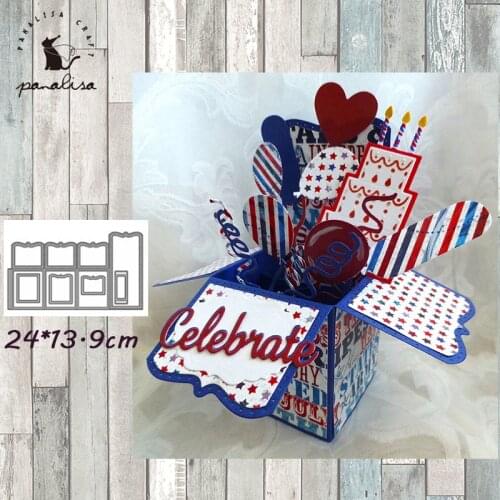 Panalisacraft Basic 3D Box Metal Cutting Dies Stencils for DIY Scrapbooking/photo album Decorative Embossing DIY Paper Cards