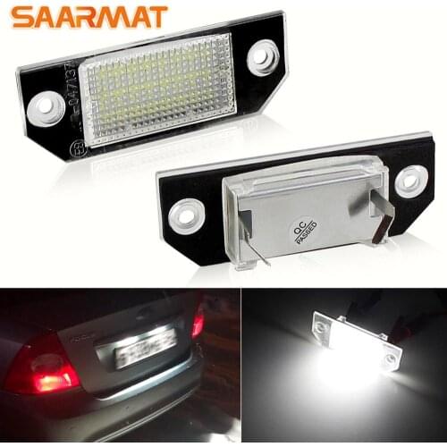 Plate Light Lam 24SMD 12V LED Car rear license plate light License Number for Ford Focus MK2 2003 2004 2005 2006 2007 2008
