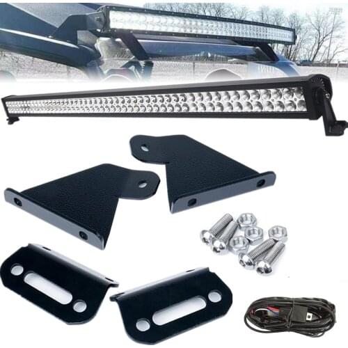 42 Inch 240W Straight LED Light Bar With Upper Roof Windshield Mount Brackets for Yamaha YXZ 1000R 2016-2018 ATV UTV Accessories