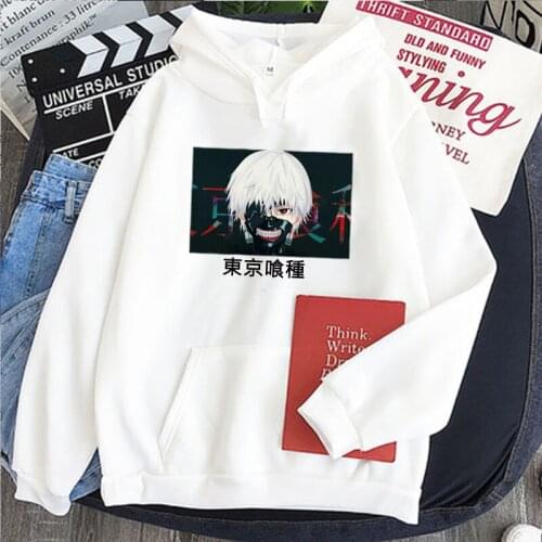 Anime Tokyo Ghoul Hoodies Sweatshirt Men/women Ken Kaneki Printed Pullovers Hoooded Casual Harajuku Streetwear Unisex Clothing