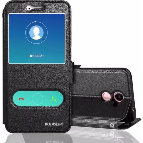 Y7 Pro 2018 Stand Vintage Flip Leather Case & Silicone Back Case For Huawei Y7 Prime 2018 Case With View Window