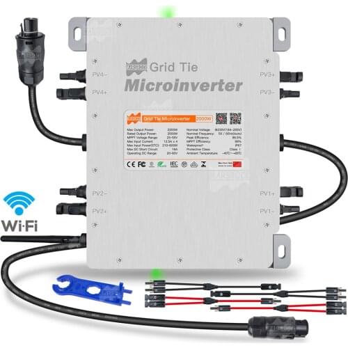 Mars Rock 2000W 20V - 60V DC to AC 184V - 265V MPPT IP67 Waterproof Homeage Smart Microinverters Solar Micro Inverter