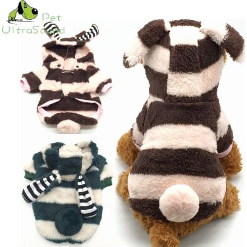 Winter Warm Pet Dogs Coat Bowknot Jacket For Small Dog Clothes Puppy Cat Outdoor Clothing Hoodies For York shire Teddy Outfit