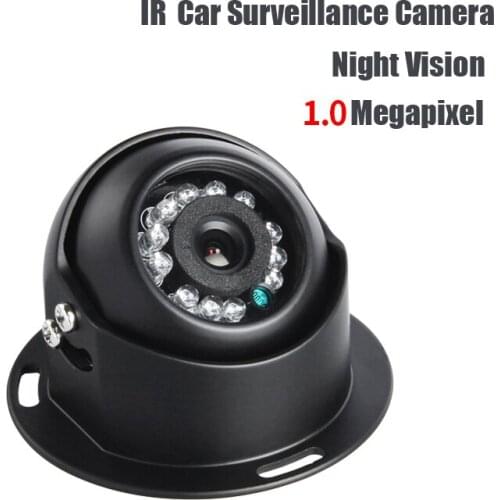 1/3 CCD Car Camera Indoor HD IR Night Vision 3.6mm PAL AHD 1.0MP Cam for Vehicle Bus Truck Vans Taxi Record Free Shipping