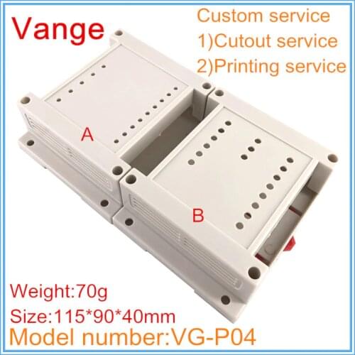 1pcs/lot guide rail switch project box 115*90*40mm ABS plastic extrusion box apparatus for power support module
