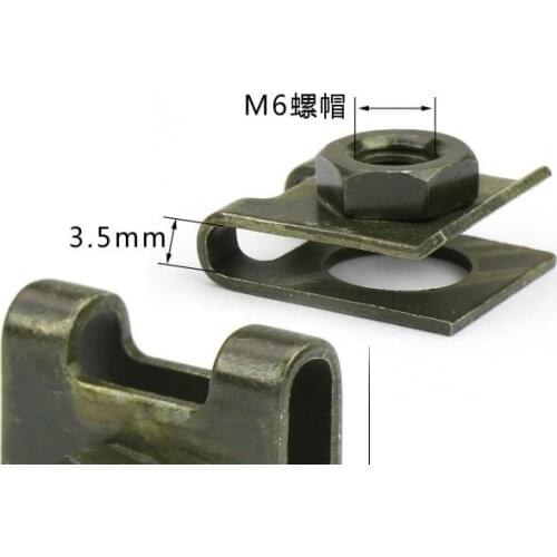 20pcs/lot) Screw Fastener Body U Calipers With Nuts For Automobile License Plate Installation