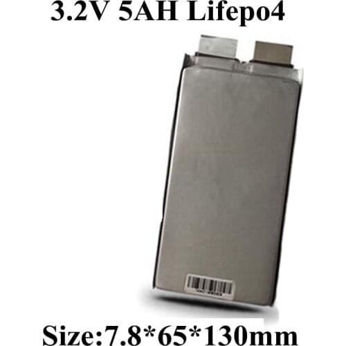 6pcs 3.2V 5AH Prismatic Cell 5000mAh 15A Lifepo4 Battery Pack DIY for Ebike Eletric Sweeper Drills Power Bank Camping Light