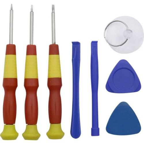 8 IN 1 Mobile Phone Repair Tools Screwdrivers Set Kit &Plastic crowbar&Sucker For iPhone For Samsung HuaWei Xiaomi Mobile Phone