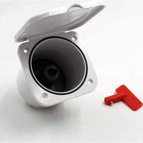 White Marine Boat Yacht Battery Cut Off Isolator Switch Disconnect Key