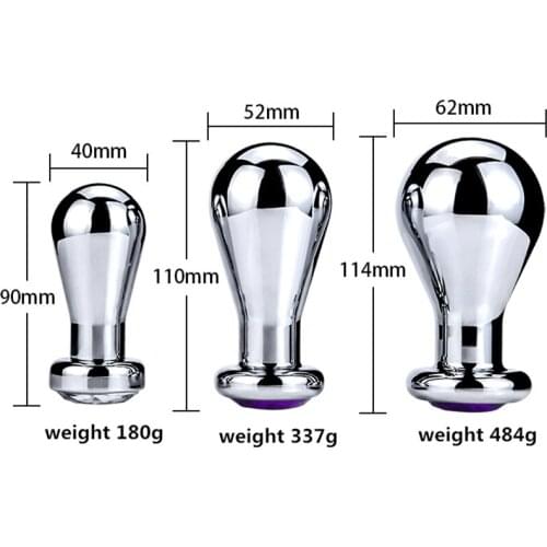 Huge Metal Butt Plug Big Jewelry Anus Dilator Anal Bead Expander Male Prostate Massager Anal Dildo Adult Sex Toys For Couples