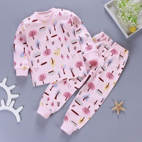 Baby Girls Clothes Set Cotton Cartoon Baby Boys Clothing Suit Shirt+Pants 2pcs/set Infant Clothes Set Baby Girls Winter Clothes