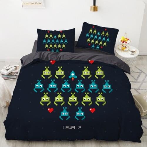 Bedding set Duvet cover queen bed linen 2 sp For home gamer 3d bedclothes Queen King Single Full Double Size Customizable size