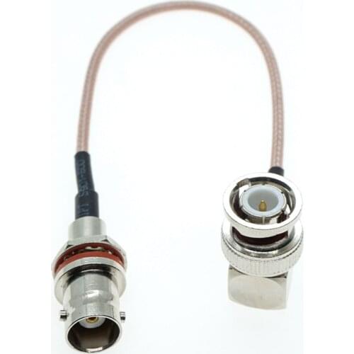 BNC Male Connector Right Angle To BNC Female Connector Bulkhead Pigtail Jumper RF RG316 Cable S